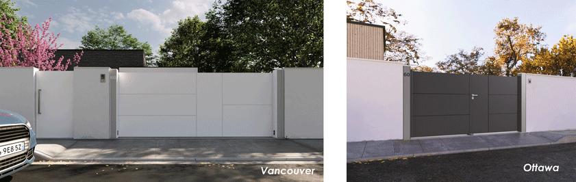 Portails aluminium ligne celare, collection Urban