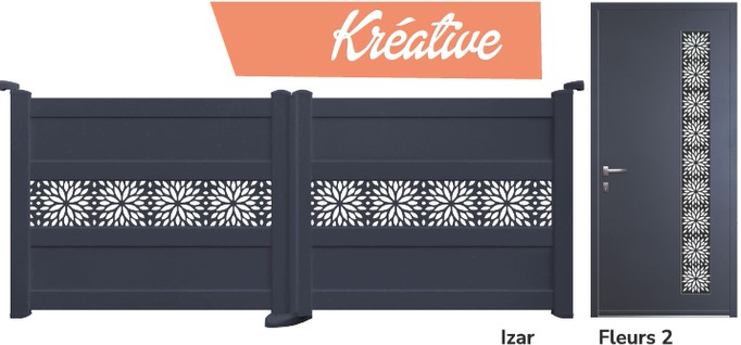 Coordonné porte + portail Kréative panneau