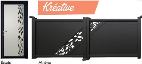 Coordonné porte + portail Kréative verrier