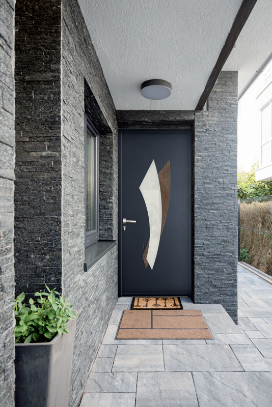 porte d'entrée semi vitrée calibaie