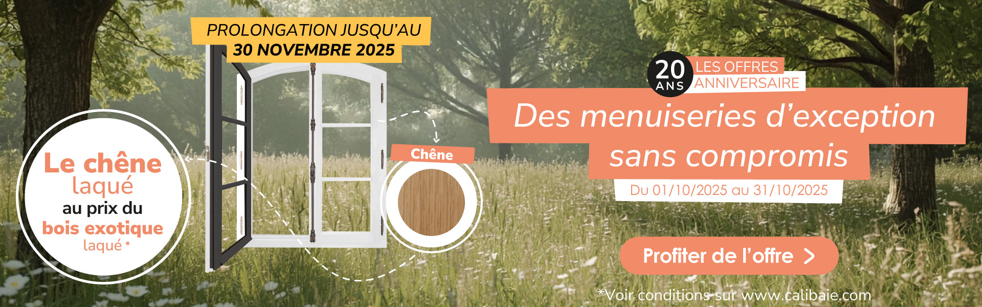 Promotions automne bois calibaie 2025