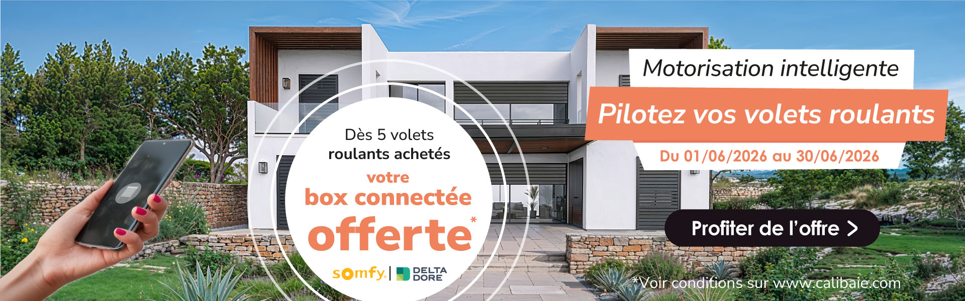 Promotions Calibaie volets roulants