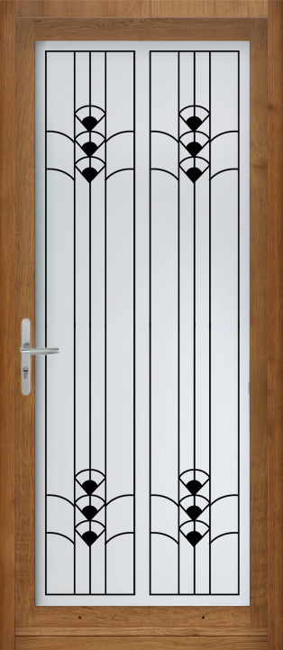 porte d'entrée bois M01