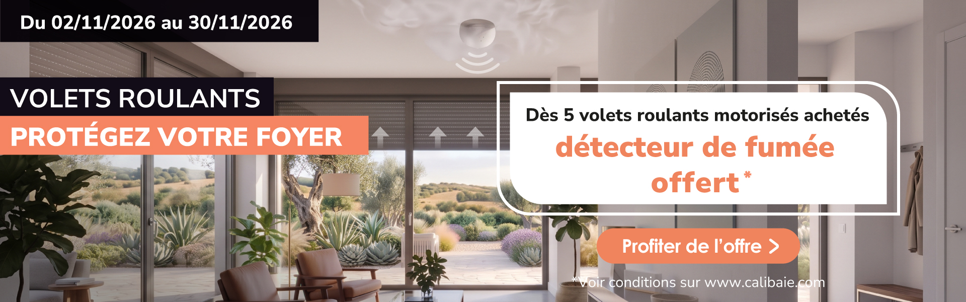 promotions volets roulants calibaie novembre 2026