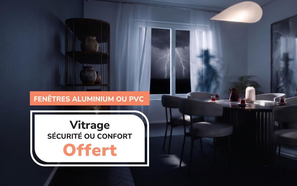 offres fenetres pvc alu vitrage confort ou sécurité offert